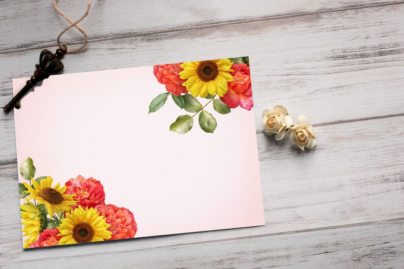 Sunflowers and Roses Clipart Bouquets Clipart Flowers | Etsy