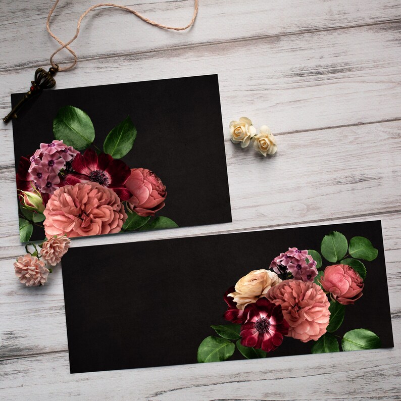 Vintage Flowers Clip art Roses Anemone Ranunculus Clipart Floral Elements PNG Flower DIY invites scrapbooking wedding invitations