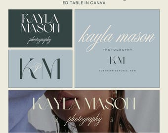Elegant, Luxury, Modern Logo Suite Branding Kit: Logo, Color Palette, Fonts - Canva Editable