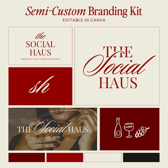 Bold Luxury Branding Kit: Logo, Colour Palette, Fonts - Canva Editable