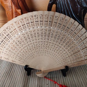 Authentic Real Hardwood Sandalwood Hand Fan