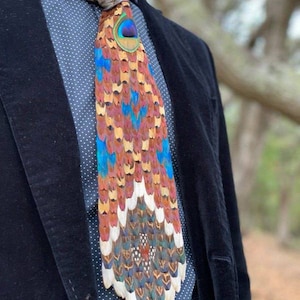 Peacock FeathersTie for Men
