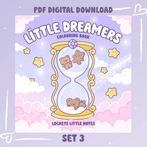 Little Dreamers Colouring Pages SET 3 | PDF Digital Download | Printable