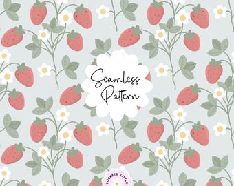 Patrón sin costuras de enredaderas de fresa estilo Regencia PNG, diseño de tela floral con ambiente de casa señorial, papel tapiz botánico vintage, papel digital verde salvia