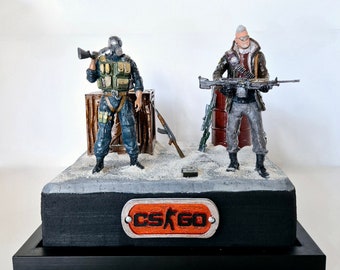 Fan Made Counter Strike Global Offensive Diorama 23 X 18 Cm