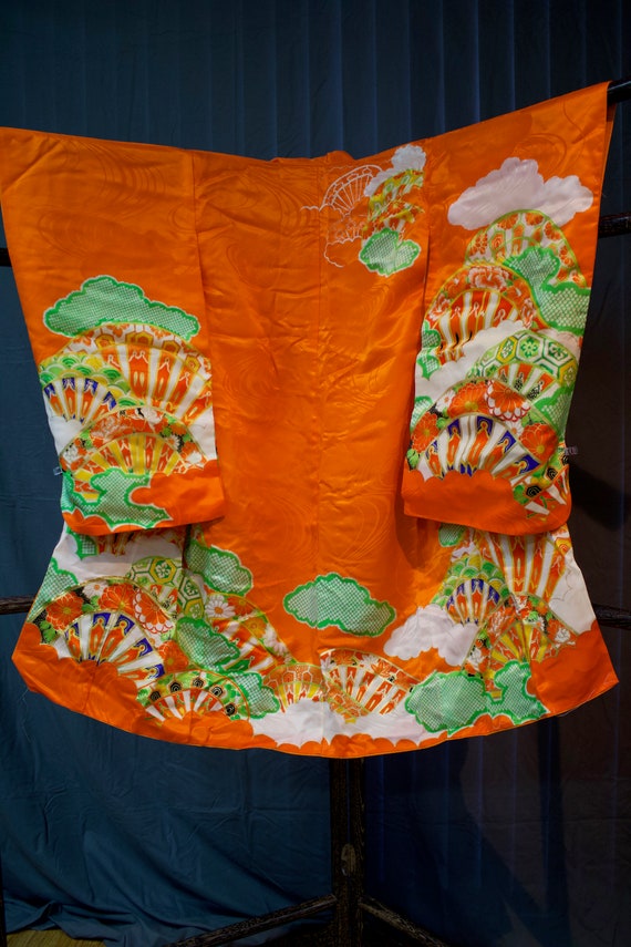 Children's Japanese Ceremonial Orange Kimono