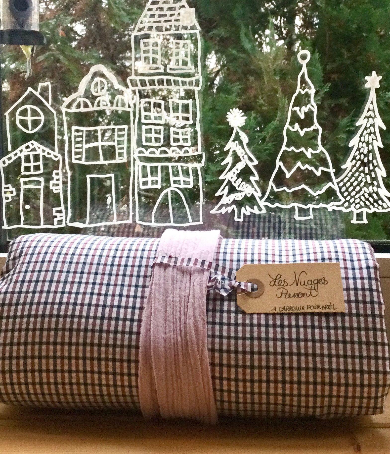 Parure de Lit à Carreaux Lesnuagespassent