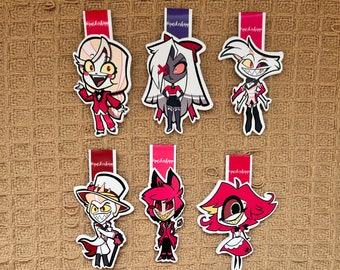 Hazbin Hotel magnetic bookmarks - magnetic bookmark - Hazbin bookmarks - magnetic bookmarks
