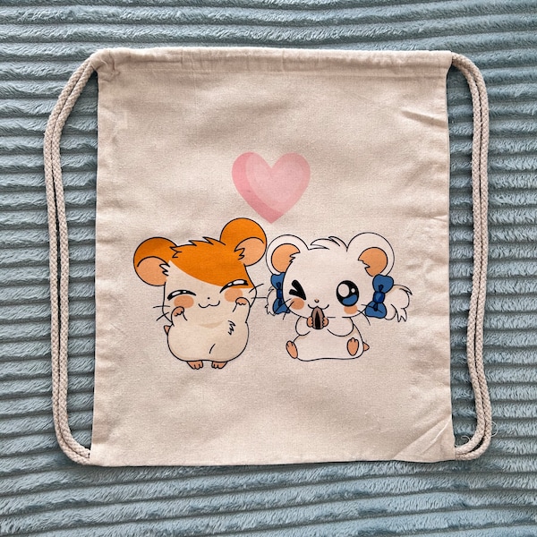 tote bag hamtaro et noeuds - hamtaro et sac bijou - hamham club - Bijou Hamtaro HamHam heartbreak Kawaii anime