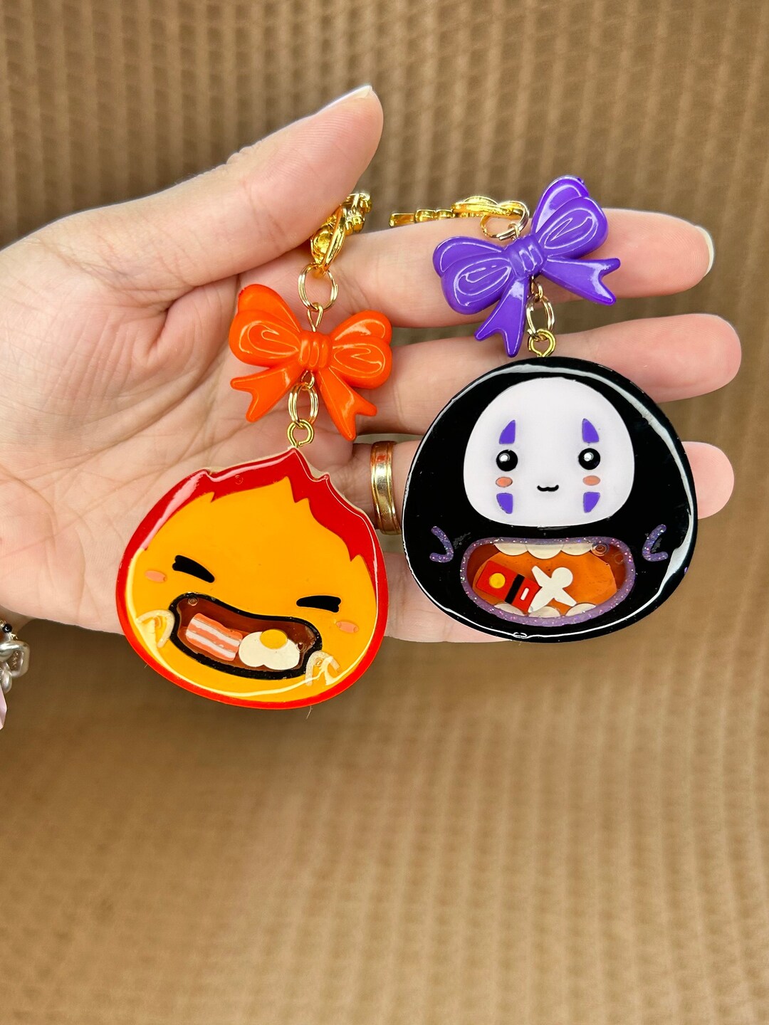 Shaker Anime Resin Keychain Liquid Shaker Resin Keychain Anime Etsy