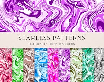 Marble background digital paper, Neon abstract seamless pattern for fabric, Abstract texture seamless pattern