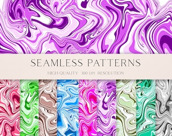 Marble background digital paper, Neon abstract seamless pattern for fabric, Abstract texture seamless pattern