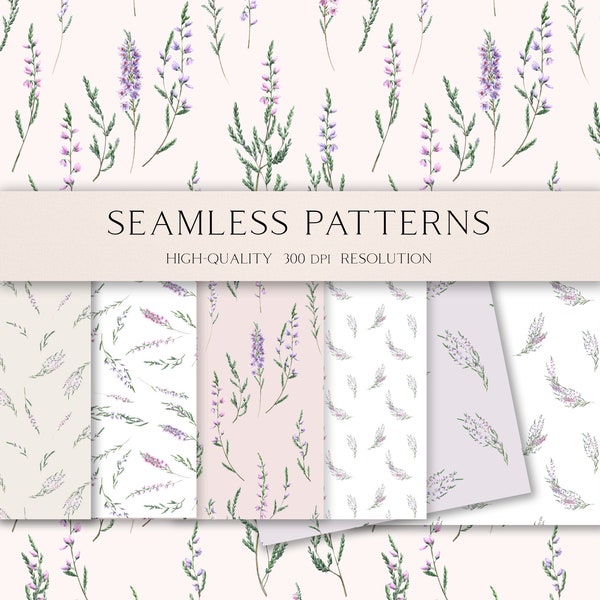 Seamless Watercolor Flower Pattern - Etsy