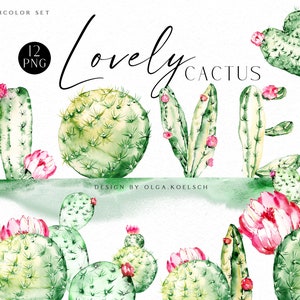 Aquarel cactus clipart, Love cactus png. Handgeschilderde groene sappige clipart, voor verjaardag, wenskaarten, Valentijnsdag