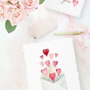 Watercolor Pink Heart Clipart, Valentine's Day Png, Watercolor Floral ...