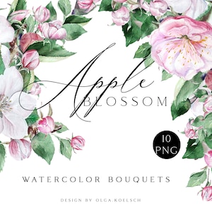 Apfelblüte Clipart, Kirschblüten png , Weiß und rosa Sakura Blüten png Blumen für Muttertag, Babyparty DIY