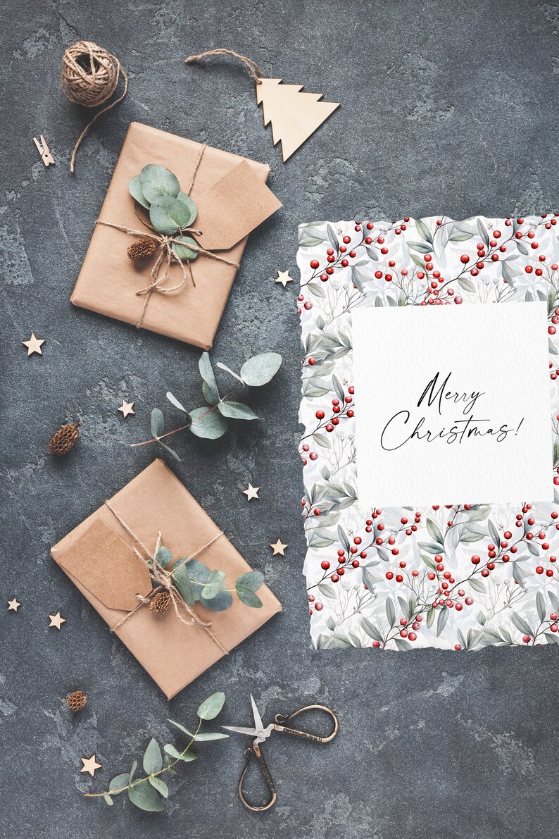 Watercolor Christmas seamless pattern for fabric