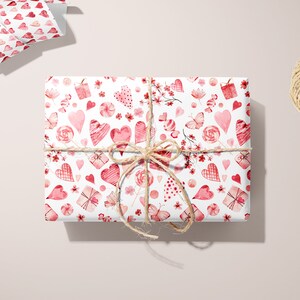 Watercolor Valentine Seamless Pattern for Fabric, Pink Heart Digital ...