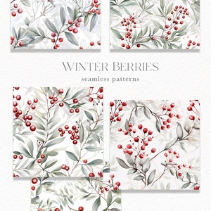 Watercolor Christmas seamless pattern for fabric