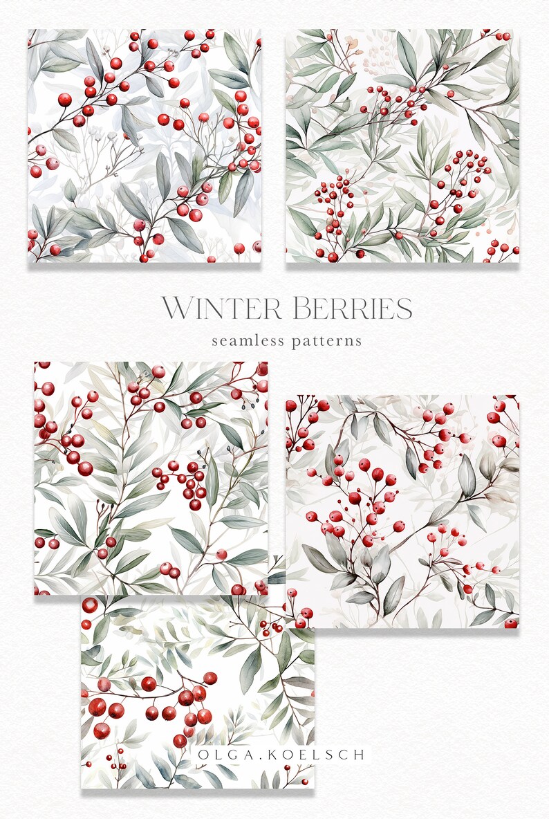 Watercolor Christmas seamless pattern for fabric
