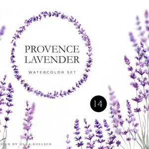 Lavendel aquarel bloemen clipart, boho bruiloft clipart met lavendel krans handgeschilderde bloemen 004