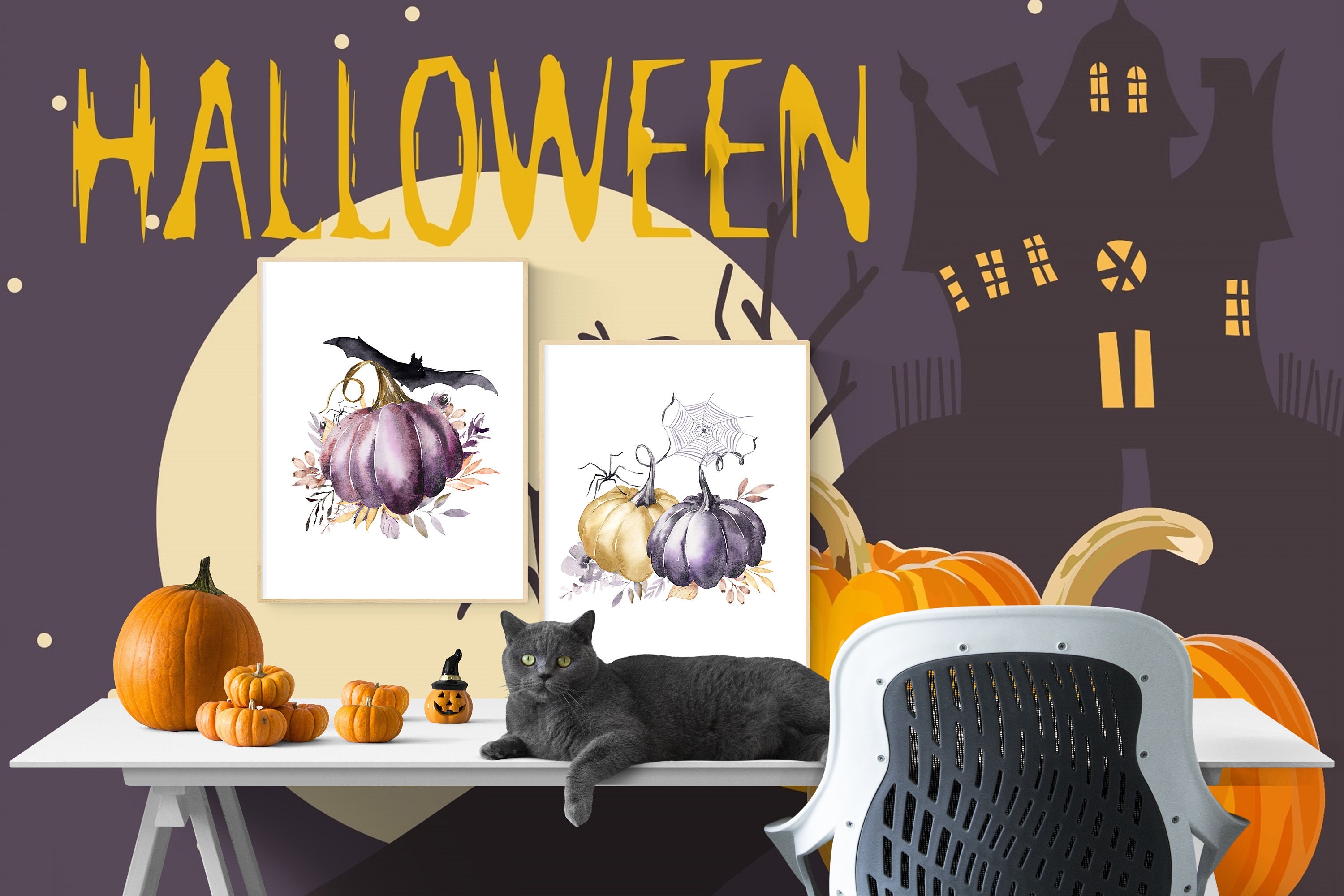Halloween Pumpkin Clipart Kawaii Halloween Png Printable - Etsy