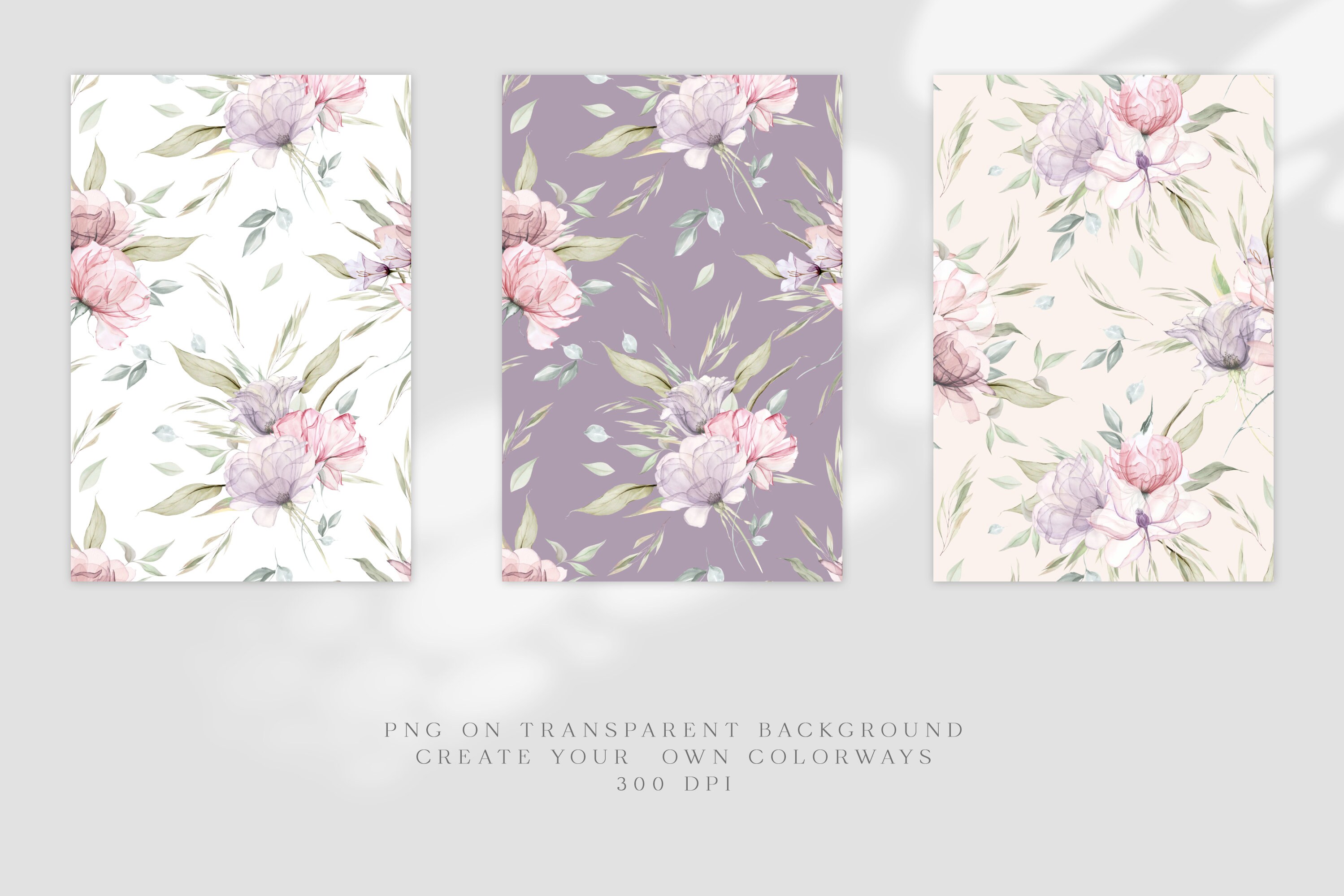 Boho Rose Seamless Pattern for Fabric Dusty Pink Floral - Etsy