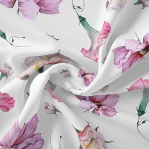 Boho Seamless Pattern for Fabric, Watercolor Pink Flower Seamless ...