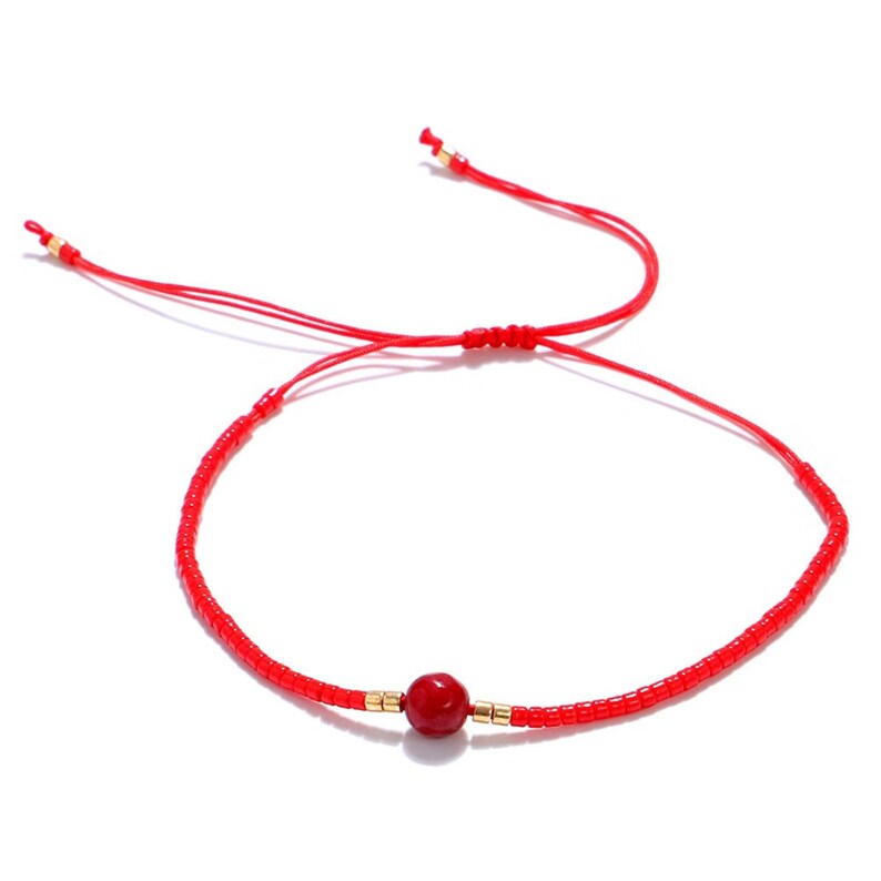 Handmade Miyuki Small Bracelet Japanese Rice Beaded Bracelet Natural Stone Bead Jewellery Line Friendship Bracelet