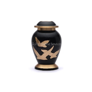 Small Going Home Black Keepsake Urn for Human Cremation Ashes