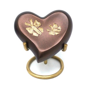 Beautiful Small Butterfly Brass Made Heart Keepsake Urns for Ashes