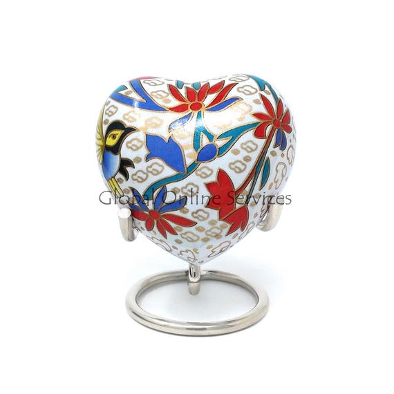 Unieke hartvormige roze mini urn