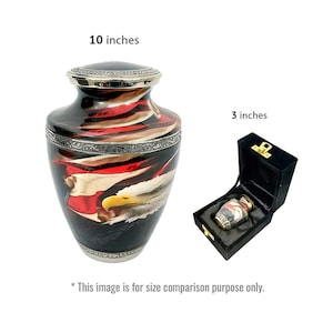 Bald Eagle Designed Brass Adult Decorative Urn For  Human Ashes.