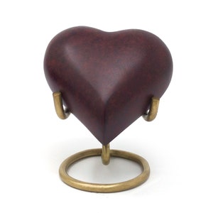 Beautiful Small Marbel Brown Heart Keepsake Urn for Ashes