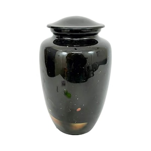 Beautiful Large Midnight Sky Planet Design Adult Aluminium Memorial Urn For Ashes.