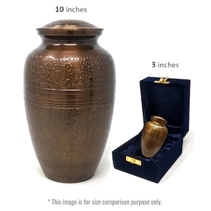Beautiful Creeping Leaves Design Memorial Urn for Cremation Ashes.