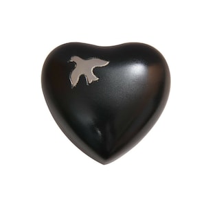 Aria Ascending Dove Heart Keepsake Urn For Ashes