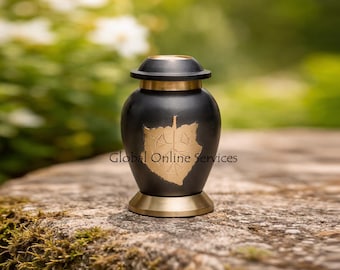 Dove Falling Leaves Mini Keepsake Container for Cremation Ashes