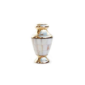Beautiful Small Mother Of Pearl Keepsake Memorial Urn For Ashes UK