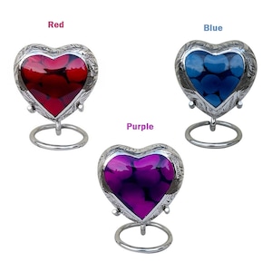 Beautiful Mystic Small Heart Keepsake Urn for Human Ashes