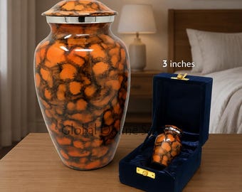 Brown Flamingo Memorial Urn for Human Ashes: Classic Cremation Urn