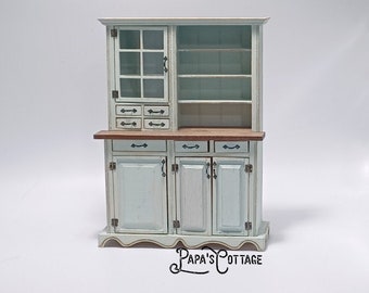 Gettysburg China Cabinet - (Prototype pictured) Miniature china closet - 1:12 scale Mini Farmhouse - Country Furniture - Heirloom Elements
