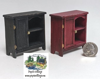 Miniature Distressed Display Cabinet - Primitive - Country - Farmhouse - Dollhouse - Limited Edition - 1:12 Scale