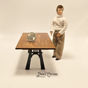 Akira - M&M Dollhouse table - Miniature Dining table - 1:12 Doll House display, kitchen table, dining table, miniature kitchen