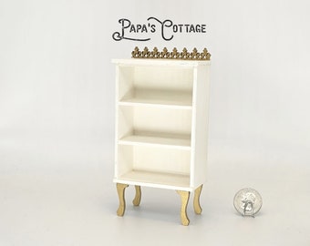 4 Shelf Bookcase - Miniature Display Shelf - 1:12 scale Modern Furniture