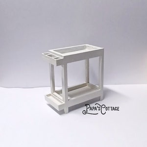 Mid-Century Modern Umbrella and Boot Stand - Miniature MCM Porch Table - 1:12 scale Mid Century Modern Furniture