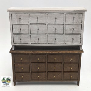 OOAK IKEA style Dresser with faux drawers - Miniature clothing chest of drawers - Dollhouse Chest - Limited Edition - 1:12 Scale