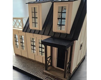 Personalized made to order custom one of a kind 1:24 dollhouses - insides finished or unfinished, doll house, handmade in USA, OOAK