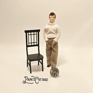 Delaney - M&M Dollhouse chair -  Miniature Dining chair, dining set - 1:12 Doll House kitchen chairs, dining chairs, miniature kitchen