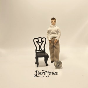 Zoey Miniature Dollhouse Dining Chair - 1:12 Scale